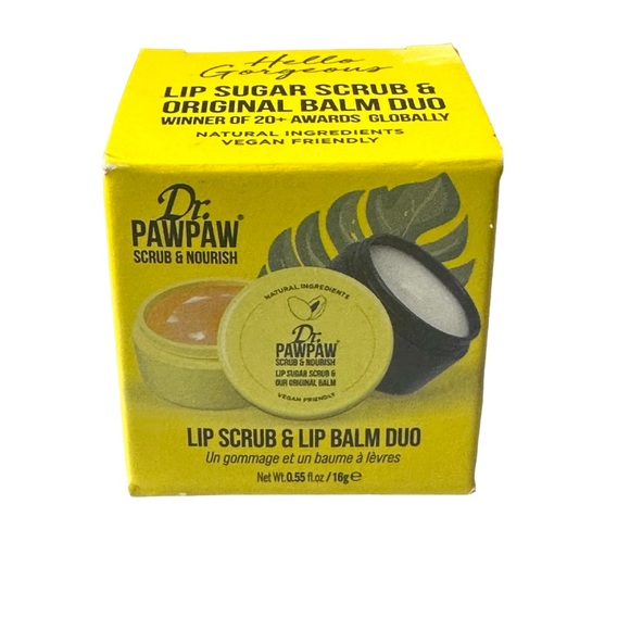 NIB Dr PAWPAW Scrub & Nourish Lip Scrub & Lip Balm Combo Full Size - Picture 2 of 6